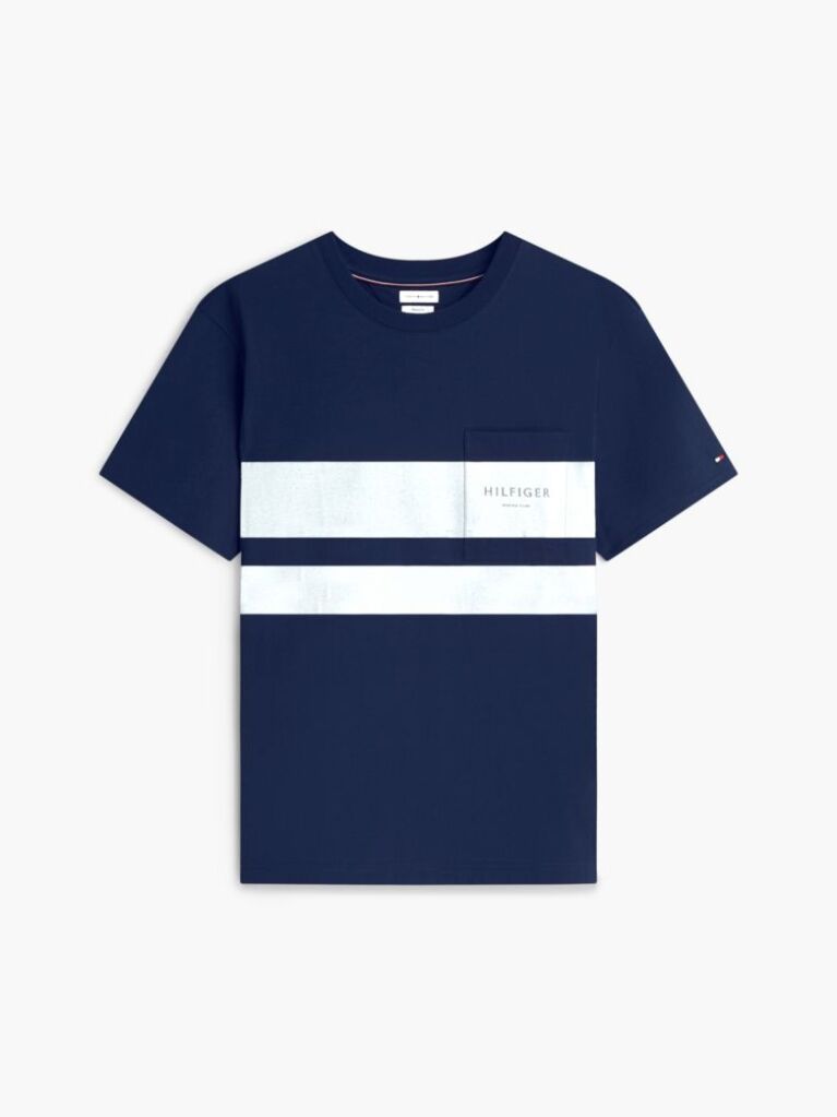 Blue Logo Colour-Blocked Relaxed T-Shirt  Men