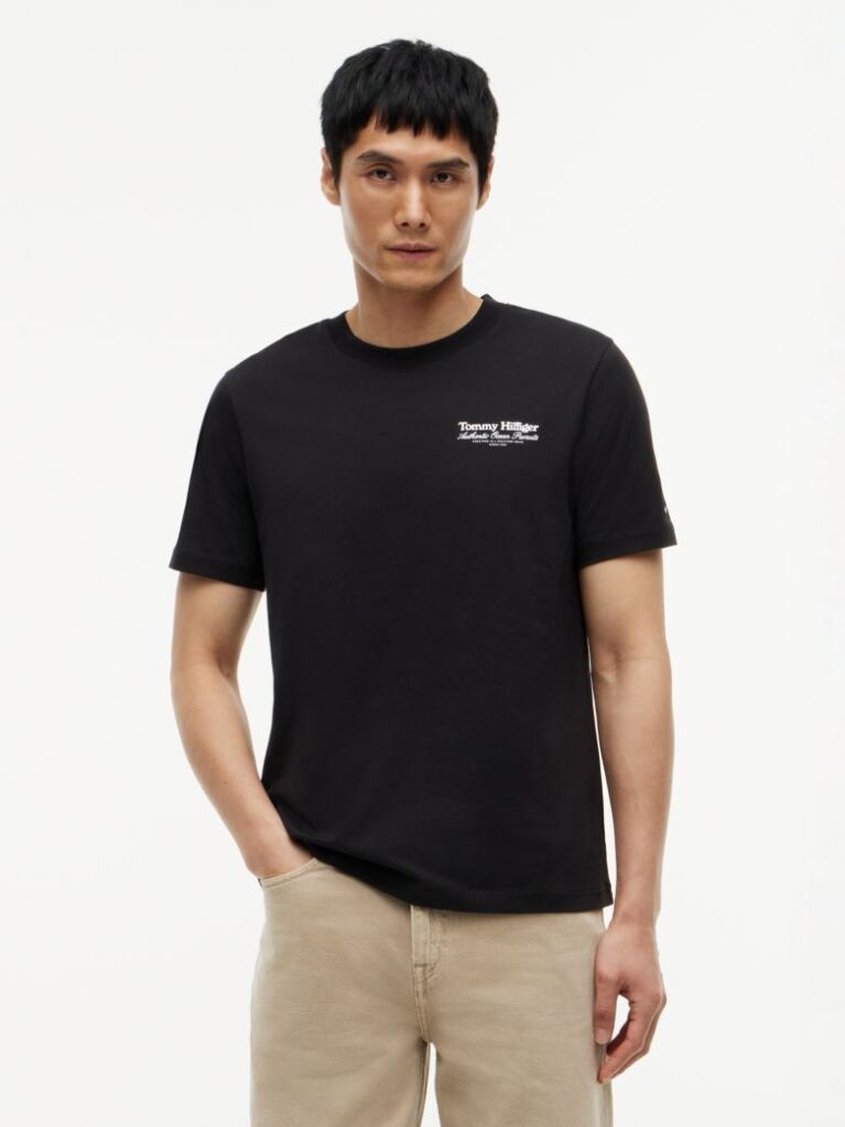 Black Back Graphic Jersey Crew Neck T-Shirt  Men