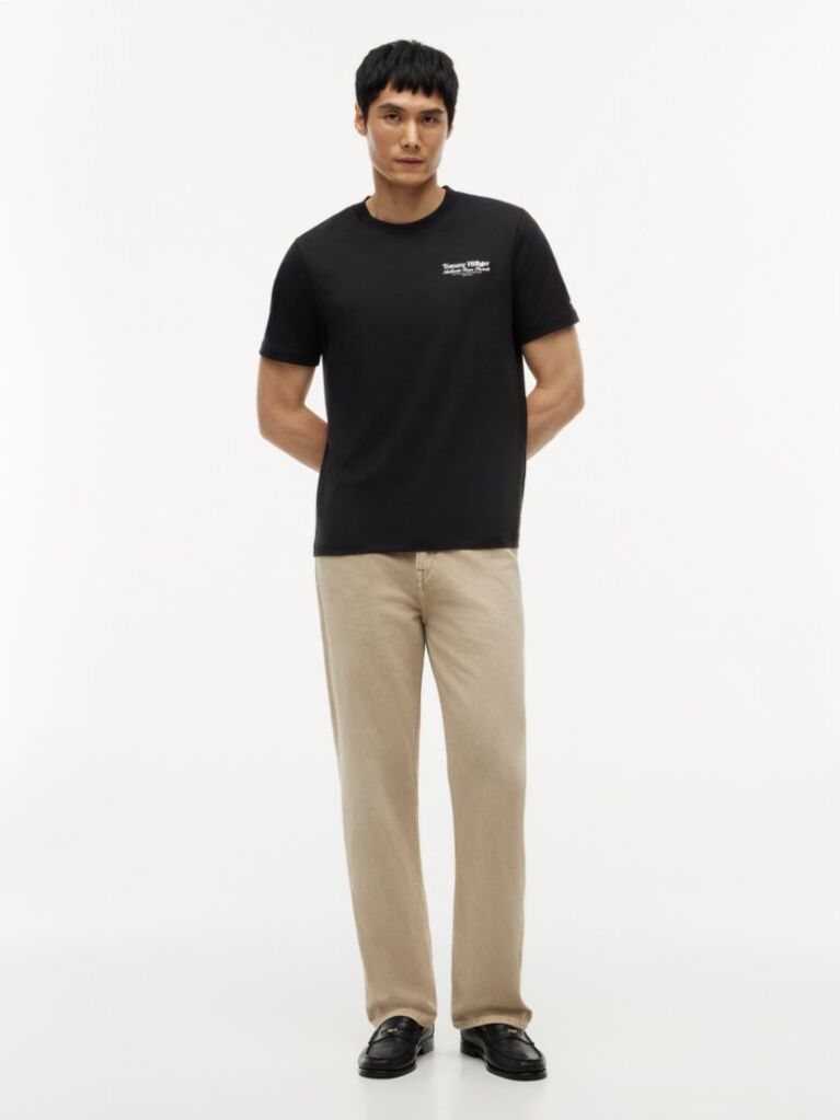 Black Back Graphic Jersey Crew Neck T-Shirt  Men