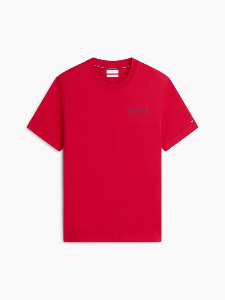 Red Back Graphic Jersey Crew Neck T-Shirt  Men