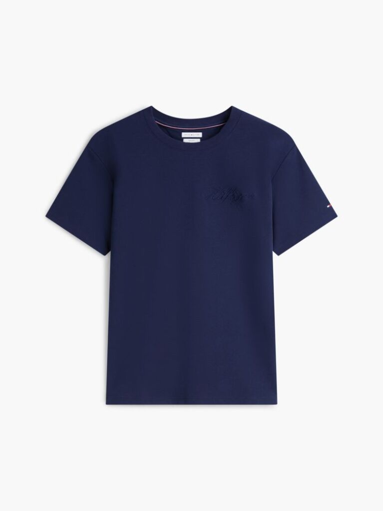 Blue Jacquard Rope Logo Relaxed T-Shirt  Men