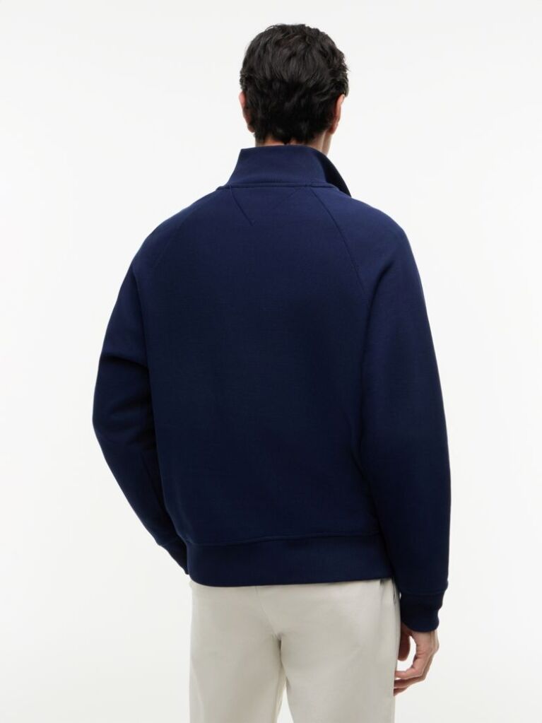 Blue Flag Logo Raglan Relaxed Quarter-Zip Jumper  Men