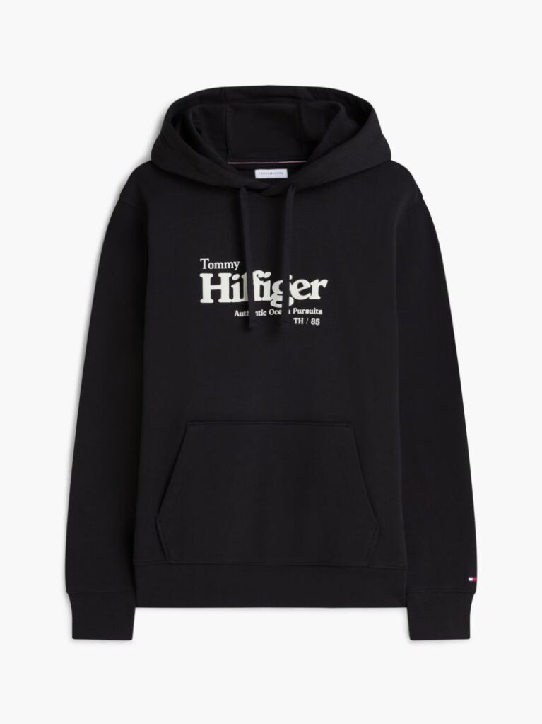 Black Logo French Terry Hoody  Men