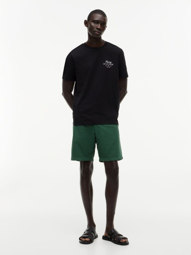 Black Logo Jersey Crew Neck T-Shirt  Men
