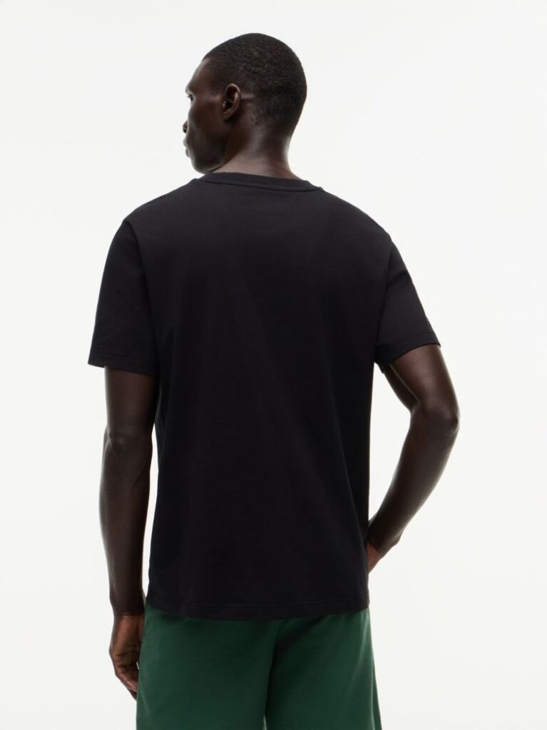 Black Logo Jersey Crew Neck T-Shirt  Men