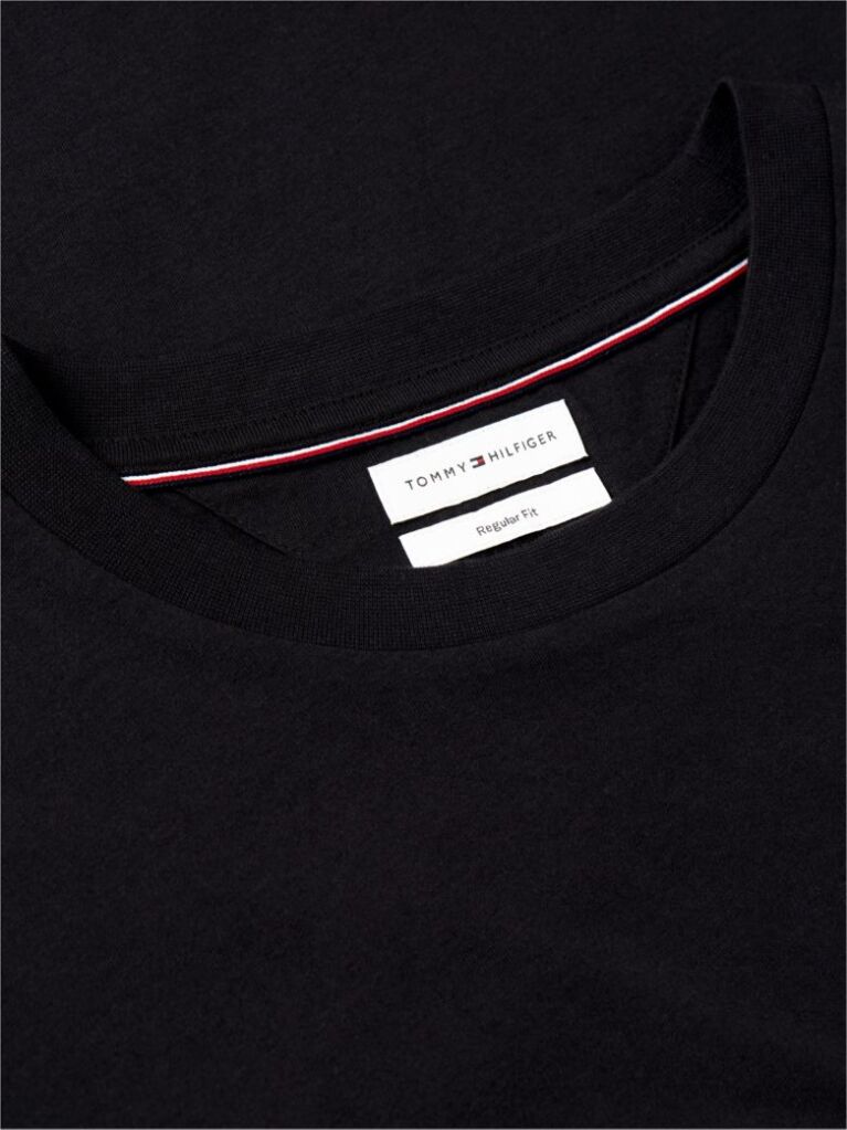 Black Logo Jersey Crew Neck T-Shirt  Men