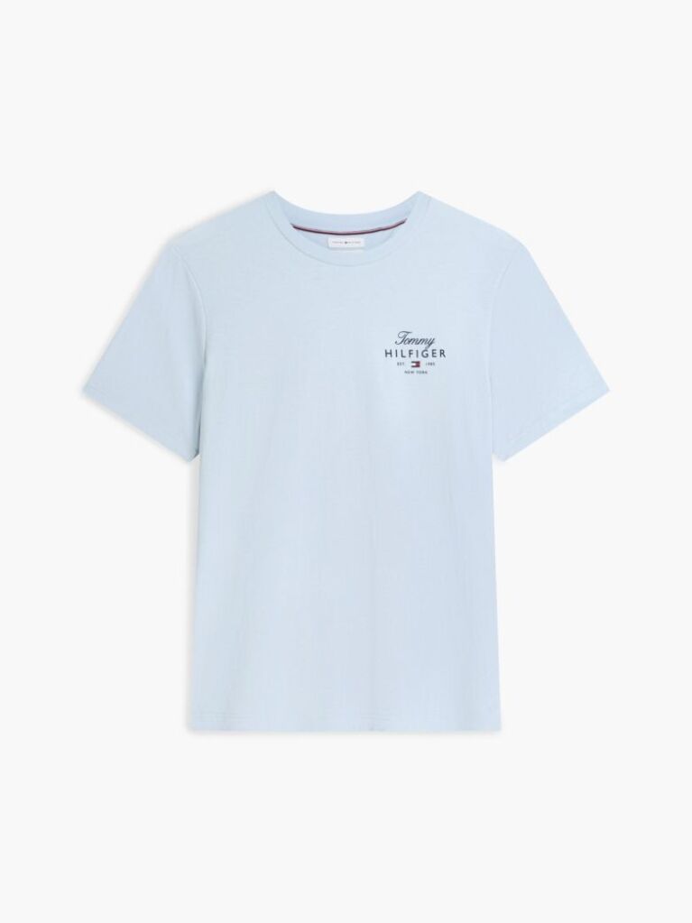 Blue Logo Jersey Crew Neck T-Shirt  Men