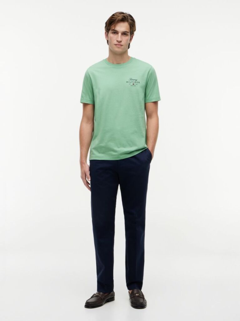 Green Logo Jersey Crew Neck T-Shirt  Men