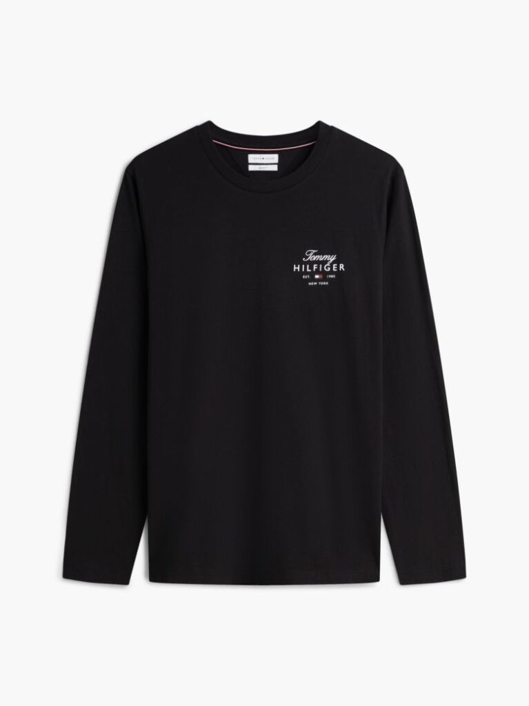 Black Logo Long Sleeve T-Shirt  Men
