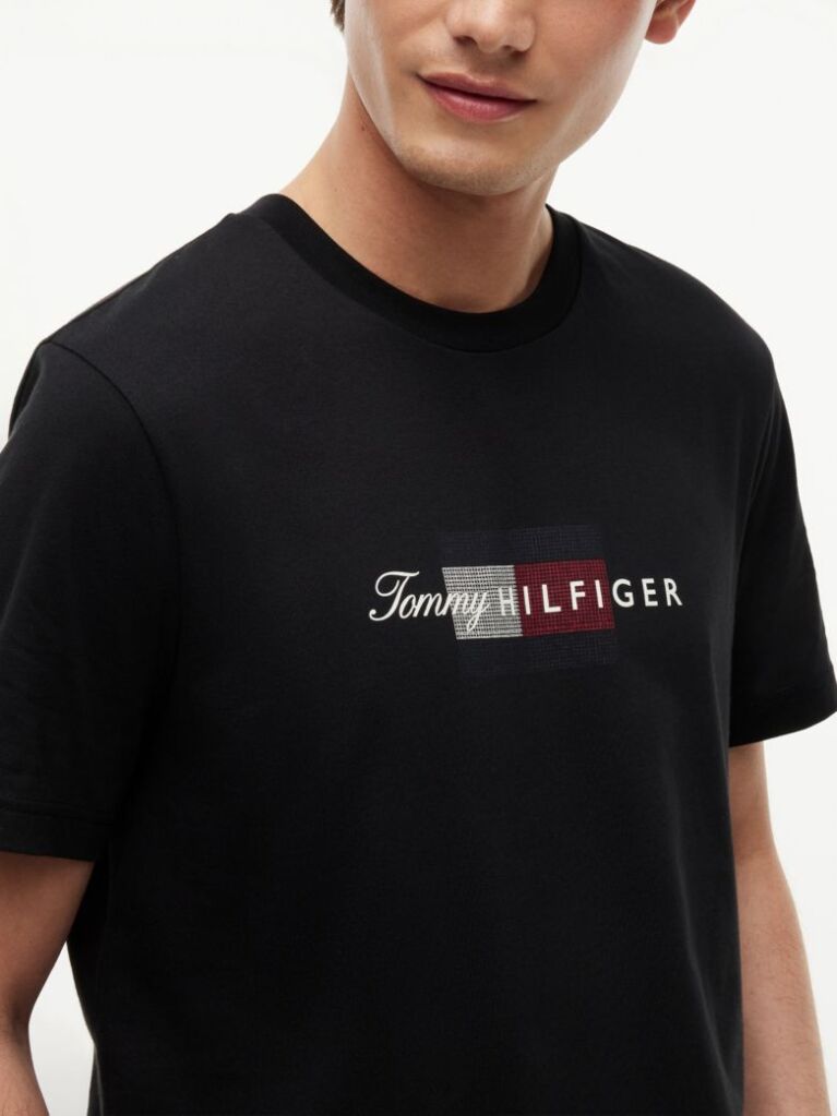 Μαύρο T-shirt Με Σημαία  Άνδρες