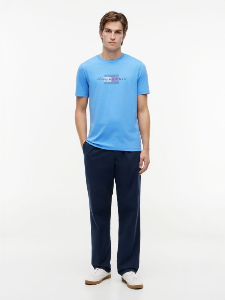 Μπλε T-shirt Με Σημαία  Άνδρες