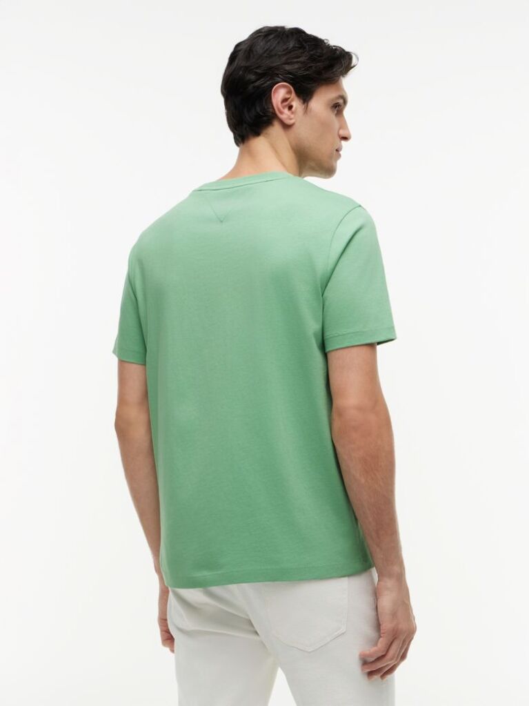 Green Logo Graphic Jersey Crew Neck T-Shirt  Men