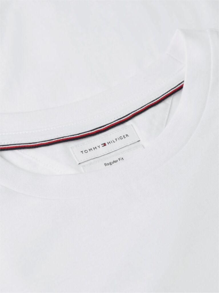White Logo Graphic Jersey Crew Neck T-Shirt  Men