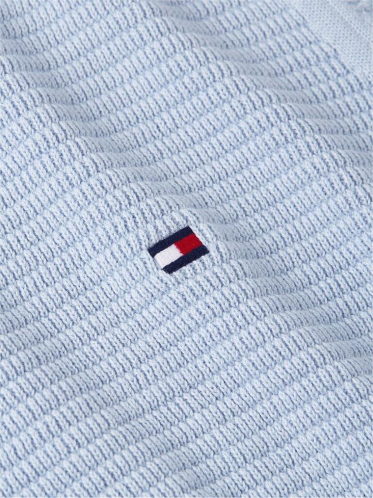 Blue Regular Fit Knit Polo Shirt  Men
