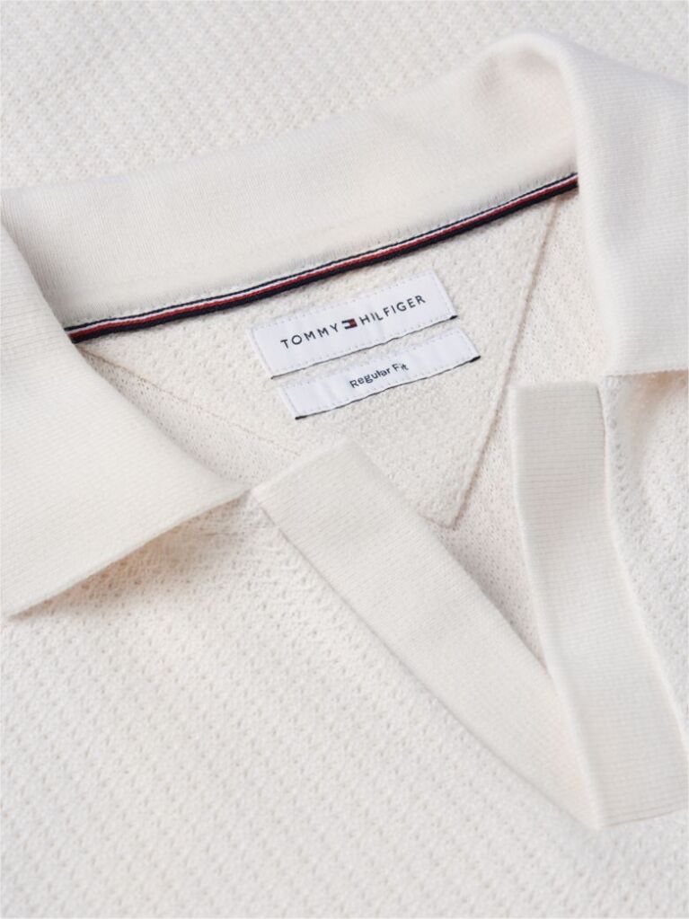 Beige Regular Fit Jacquard Polo Shirt  Men