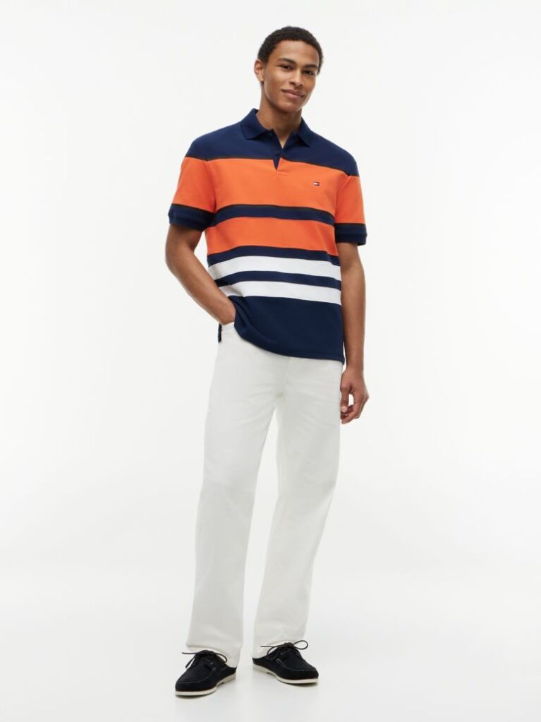 Multi Relaxed Fit Colour-Blocked Polo Shirt  Men
