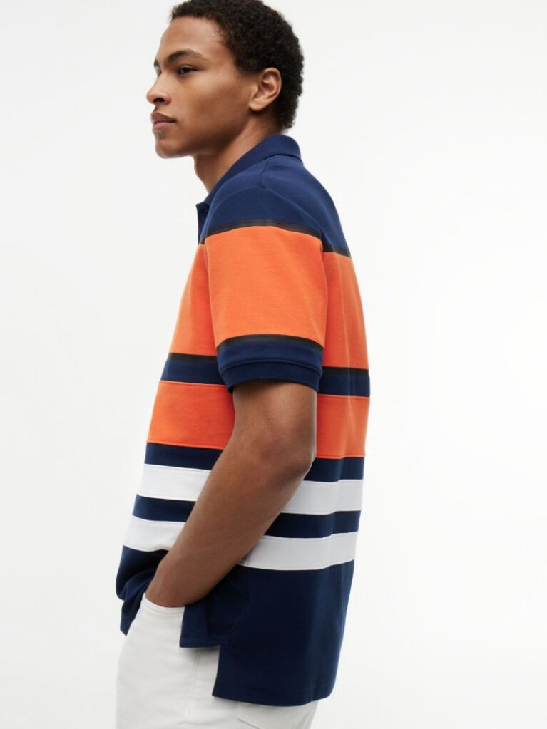 Multi Relaxed Fit Colour-Blocked Polo Shirt  Men