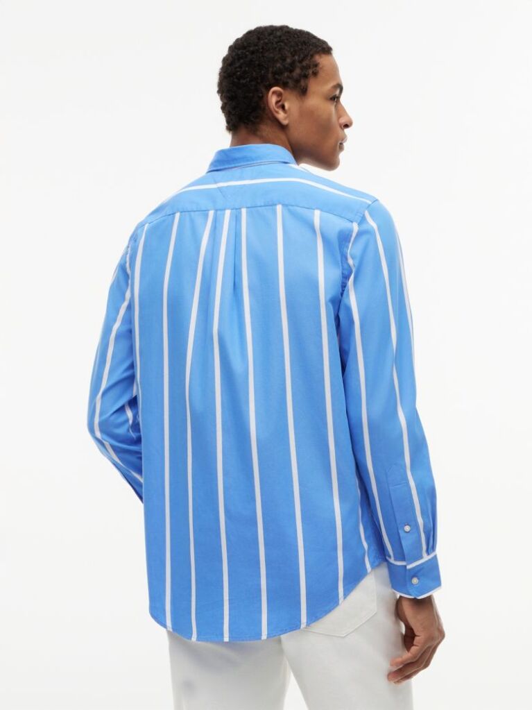 Multi Regular Fit Button-Down Stripe Poplin Shirt  Men