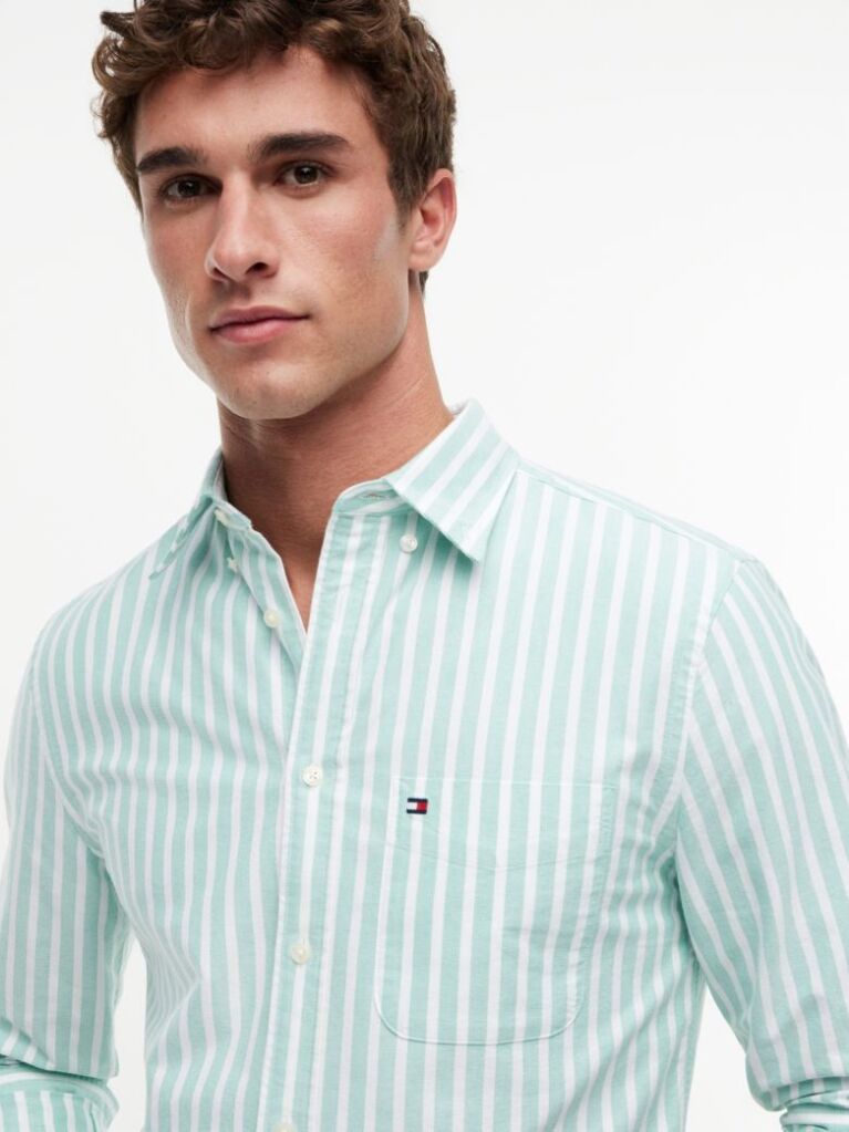 Multi Regular Fit Stripe Oxford Shirt  Men
