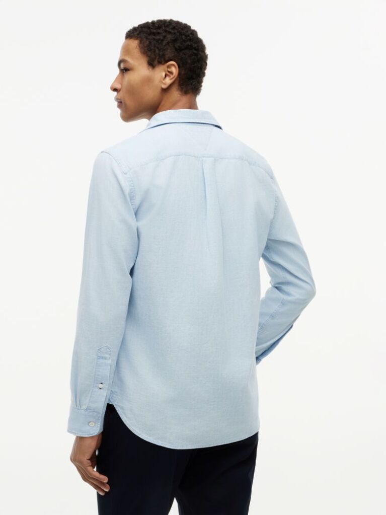Blue Regular Fit Button-Down Chambray Shirt  Men