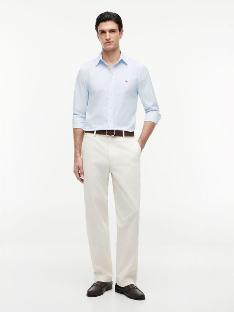 Multi Flex Poplin Small Print Shirt  Men