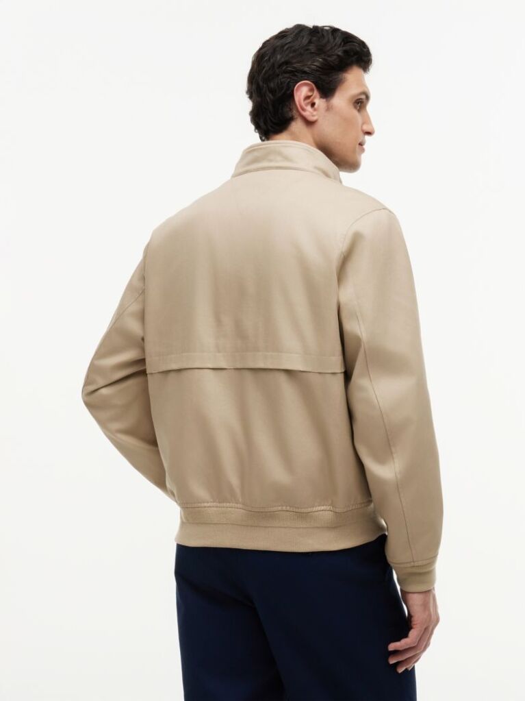Beige Twill Harrington Jacket  Men