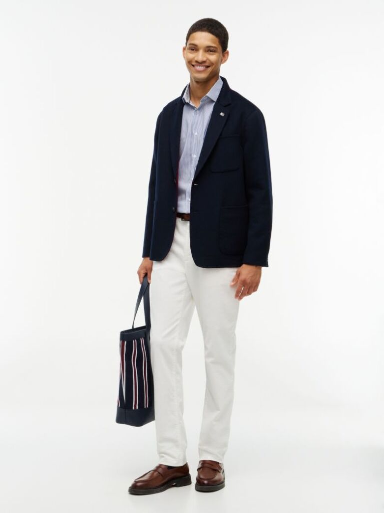 Blue Slim Fit Stripe Shirt  Men