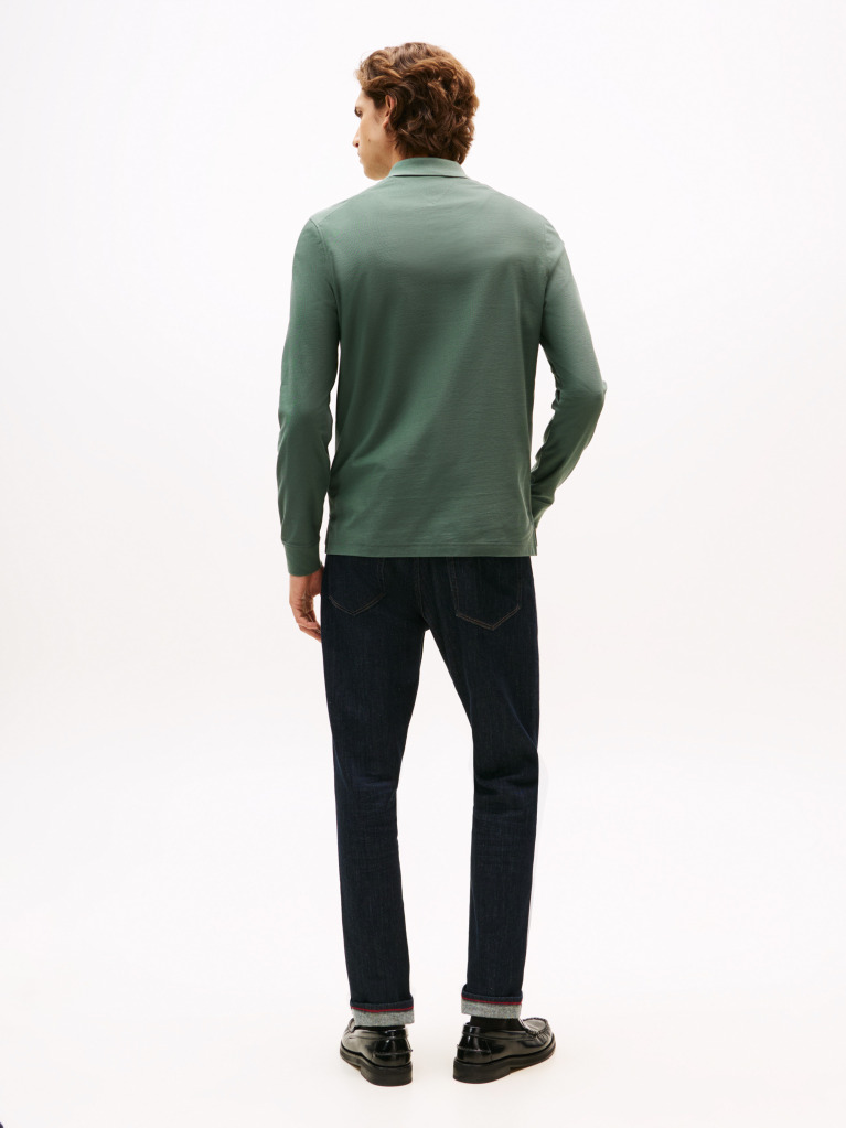 Green Performance Zip Polo Shirt  Men