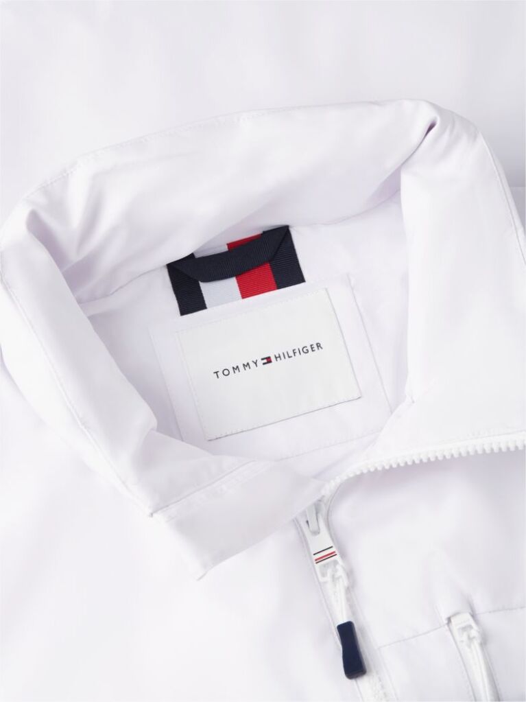 White Logo Collar Zip-Thru Jacket  Men