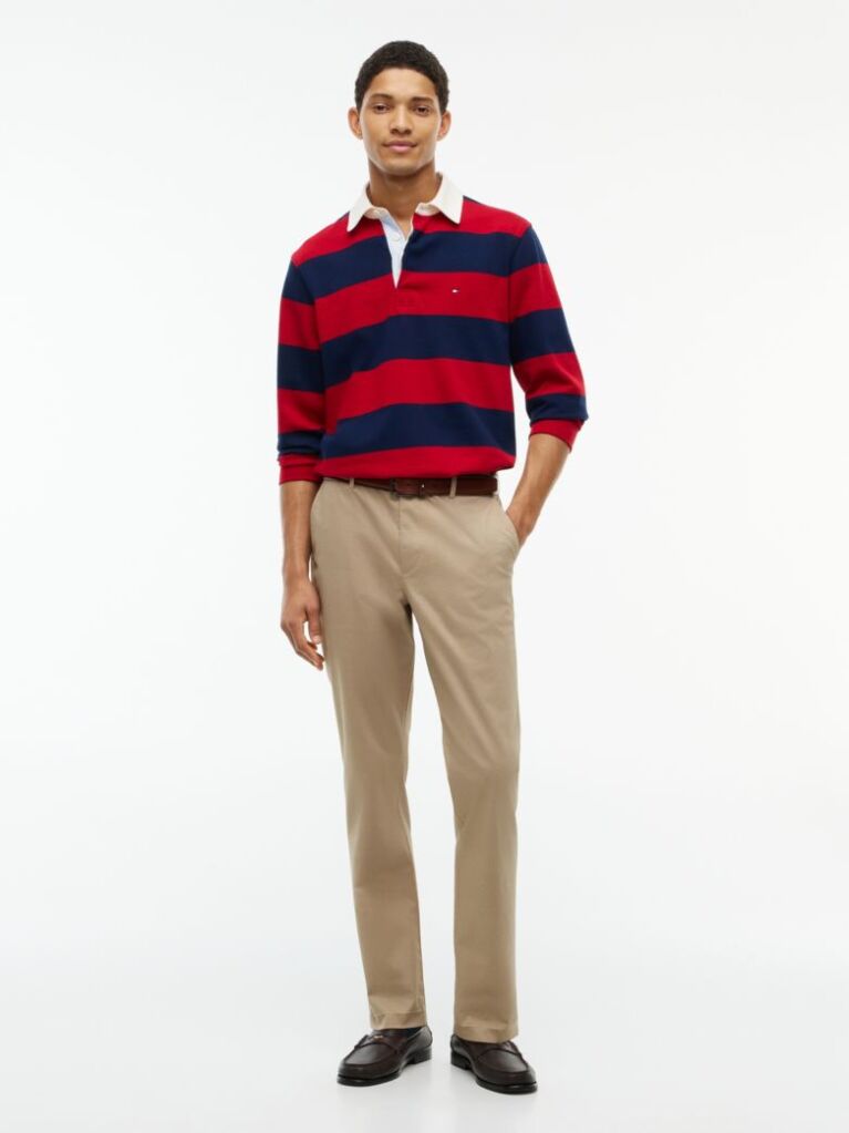 Μπεζ Denton Υφασμάτινο Παντελόνι Chinos Σε Slim Ίσια Γραμμή  Άνδρες