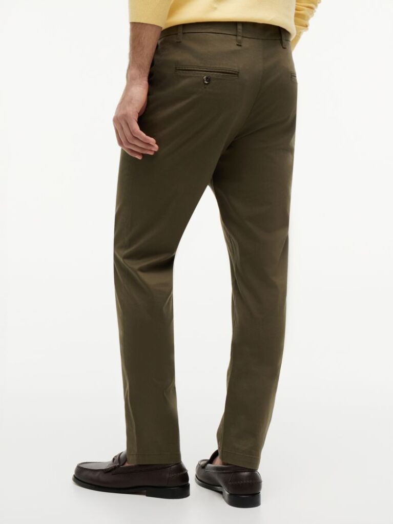 Green Bleecker Slim Printed Structured Chinos  Men