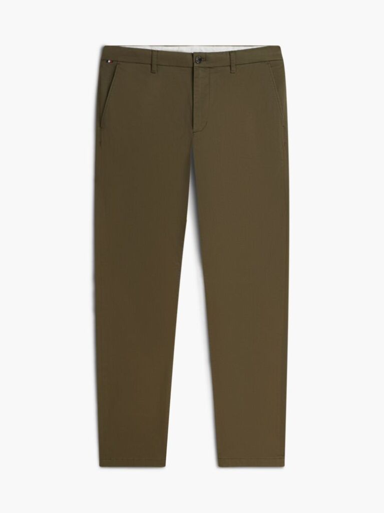 Green Bleecker Slim Printed Structured Chinos  Men