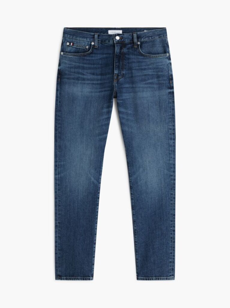 Blue Denton Whiskered Straight Jeans  Men