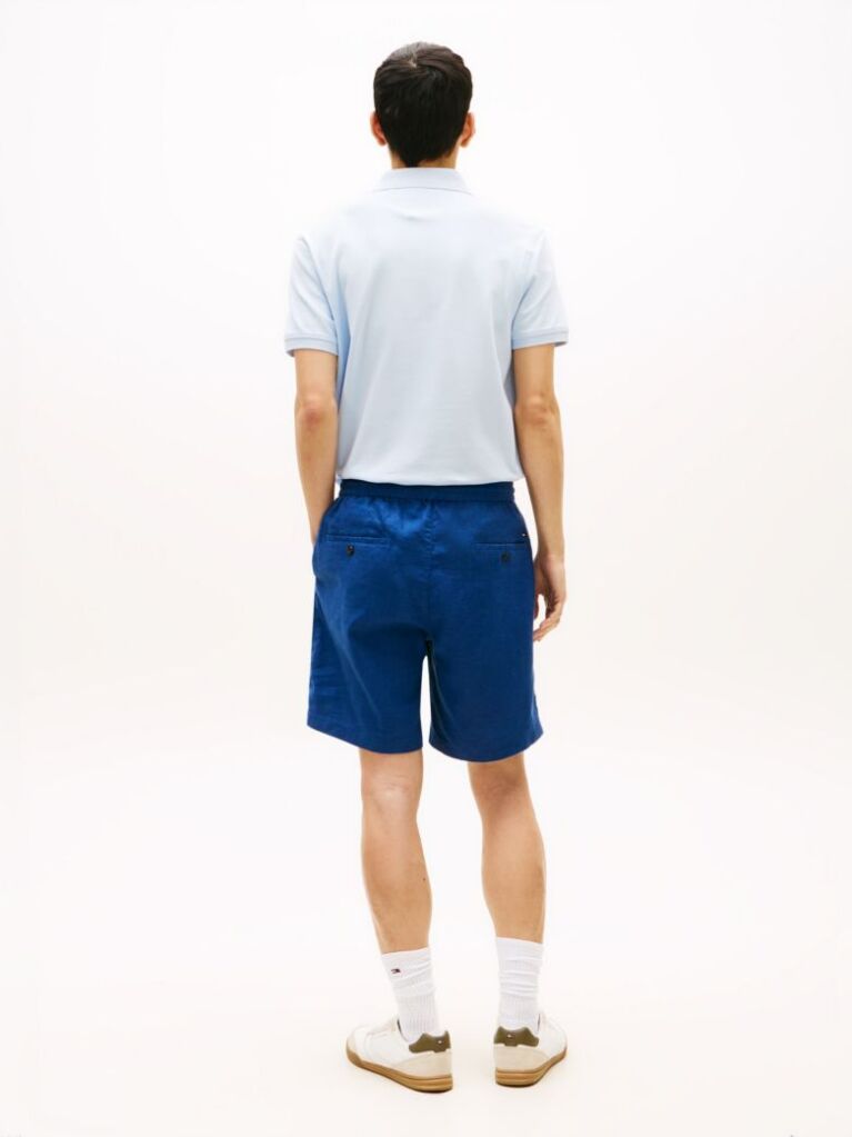 Blue Dover Linen Blend 8" Inseam Chino Bermuda Shorts  Men