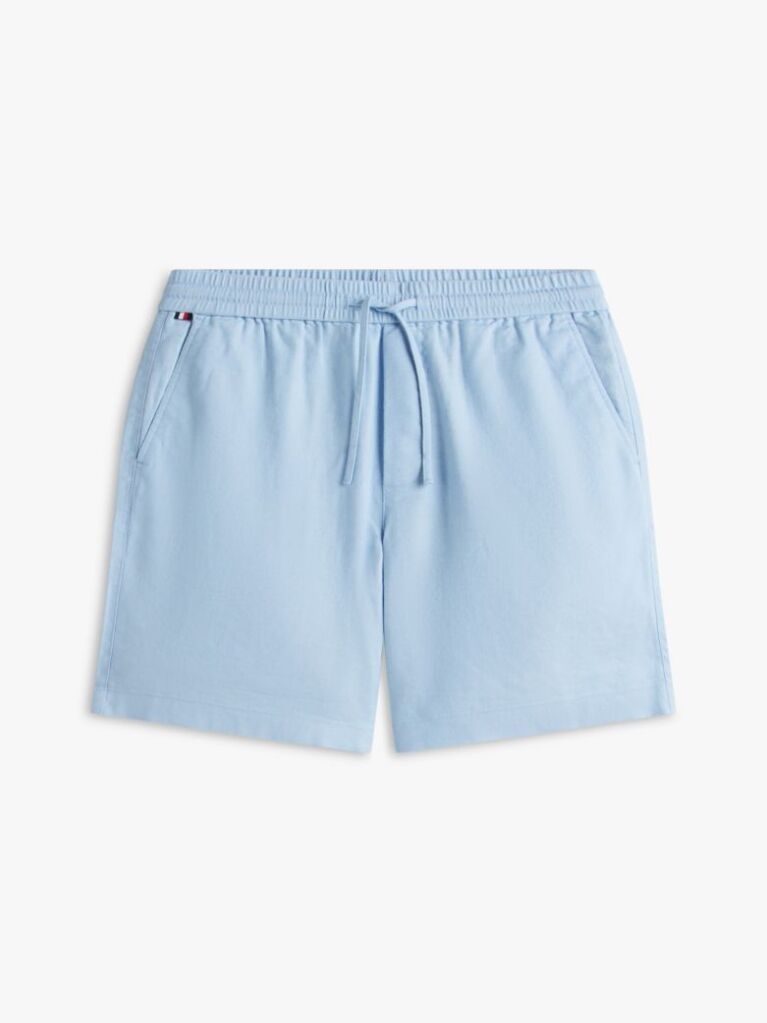 Blue Dover Linen Blend 8" Inseam Chino Bermuda Shorts  Men