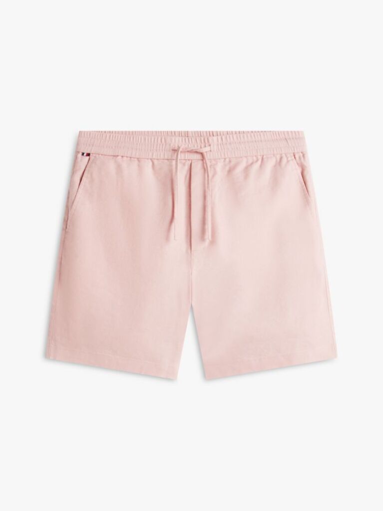 Pink Dover Linen Blend 8" Inseam Chino Bermuda Shorts  Men