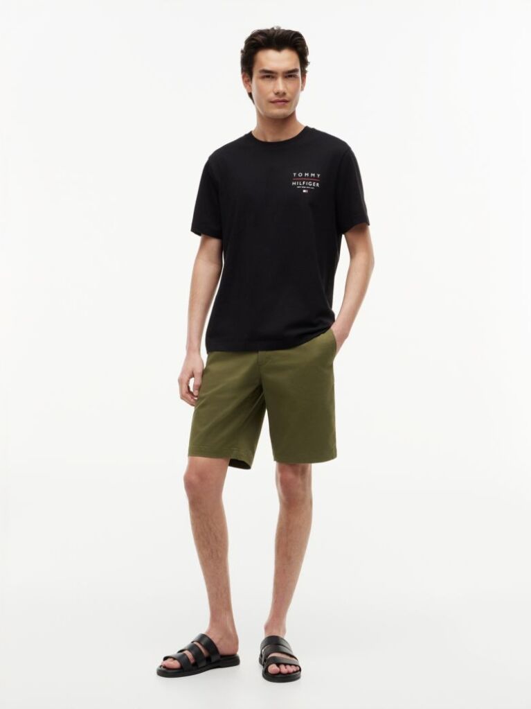 Black Logo Jersey Crew Neck T-Shirt  Men