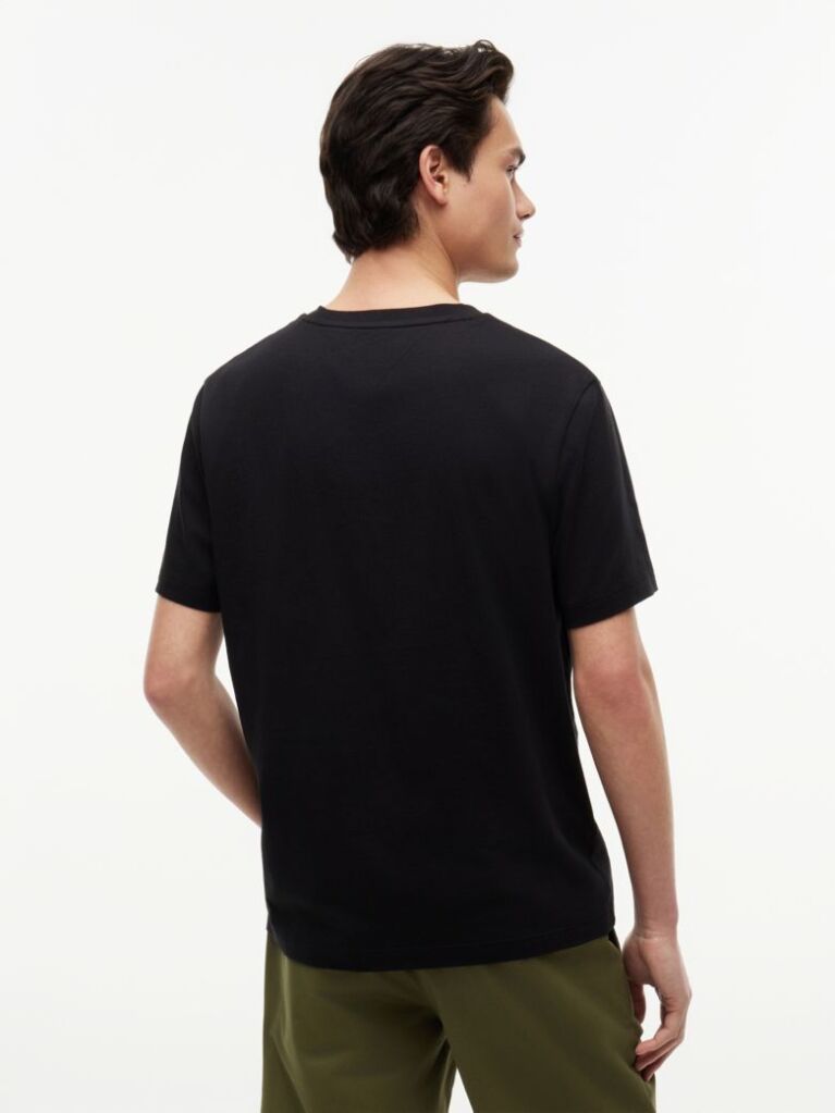 Black Logo Jersey Crew Neck T-Shirt  Men
