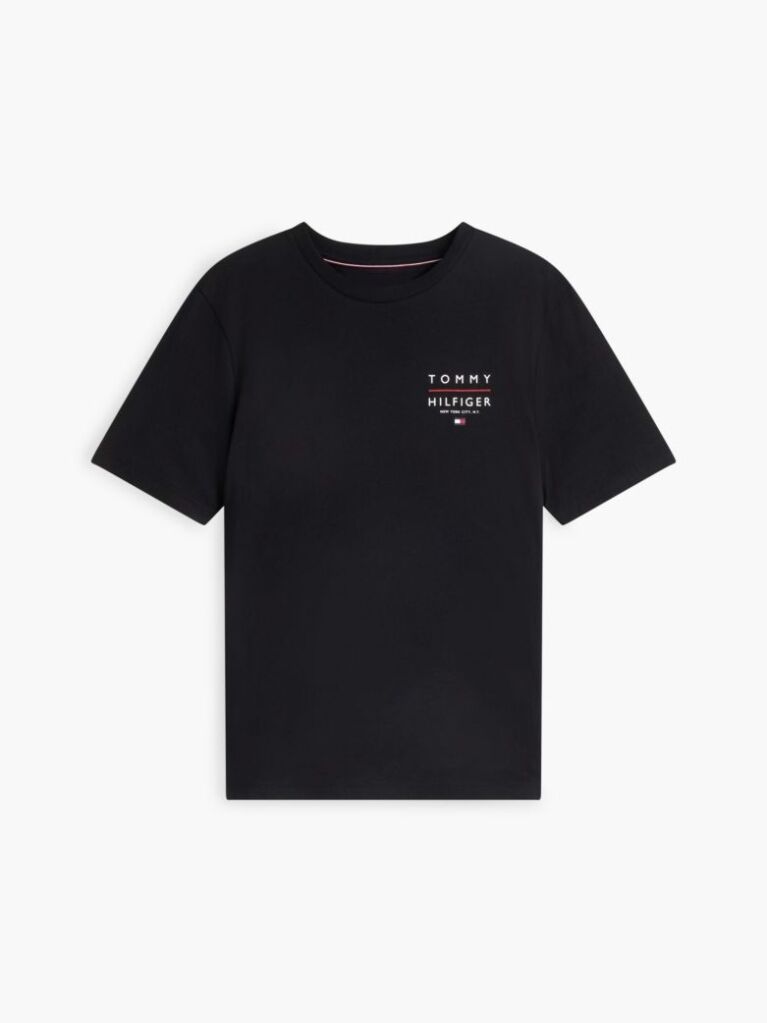 Black Logo Jersey Crew Neck T-Shirt  Men