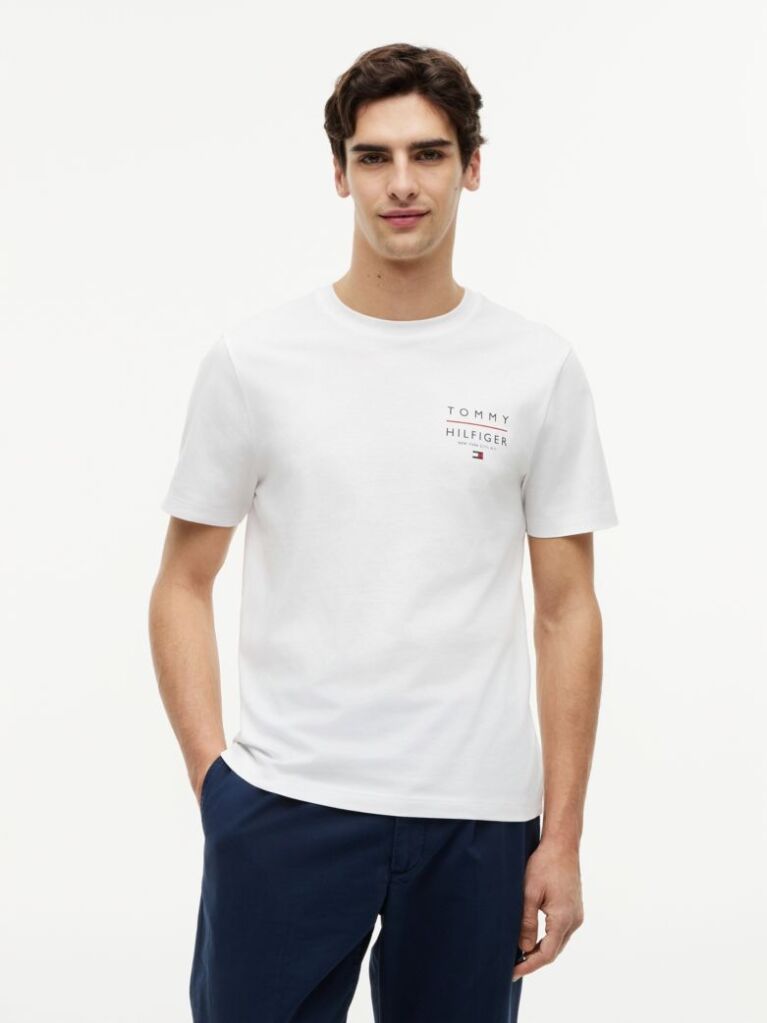 Beige Logo Jersey Crew Neck T-Shirt  Men