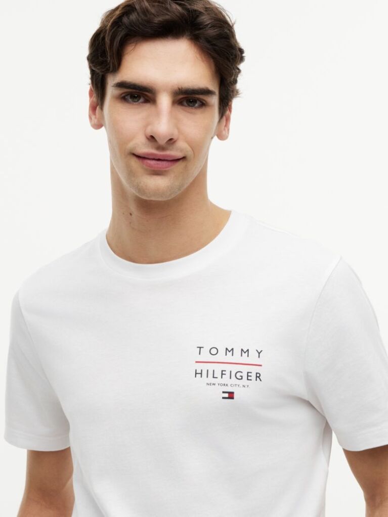 Beige Logo Jersey Crew Neck T-Shirt  Men