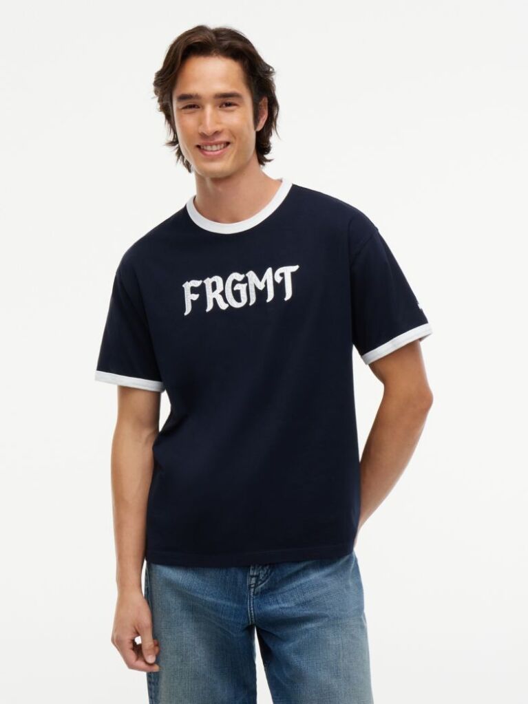 Blue Relaxed Jersey Ringer T-Shirt  Men