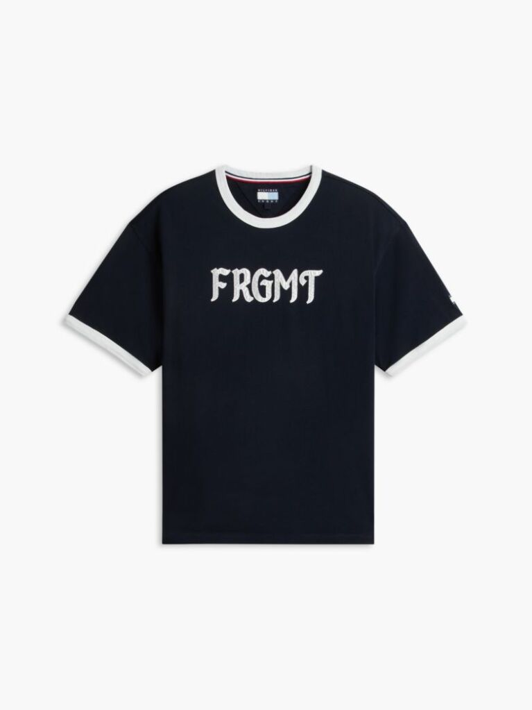 Blue Relaxed Jersey Ringer T-Shirt  Men