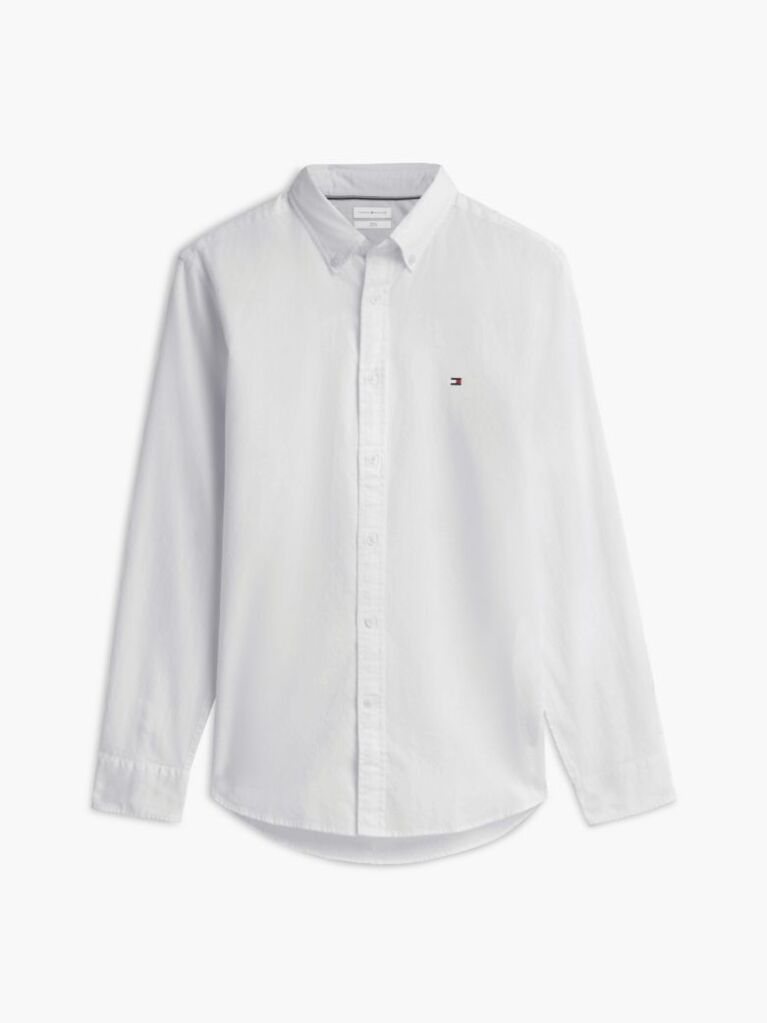 White TH Flex Slim Fit Dobby Shirt  Men