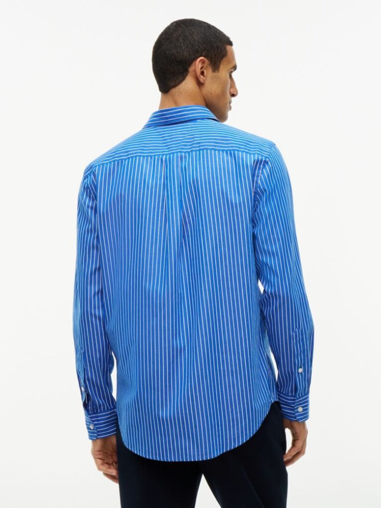 Blue Regular Fit Flex Stripe Shirt  Men