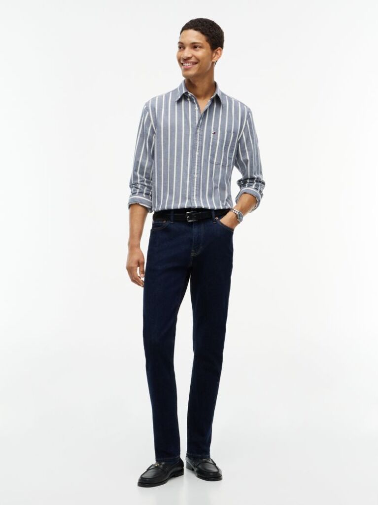 Multi Regular Fit Brushed Flannel Stripe Shirt  Men