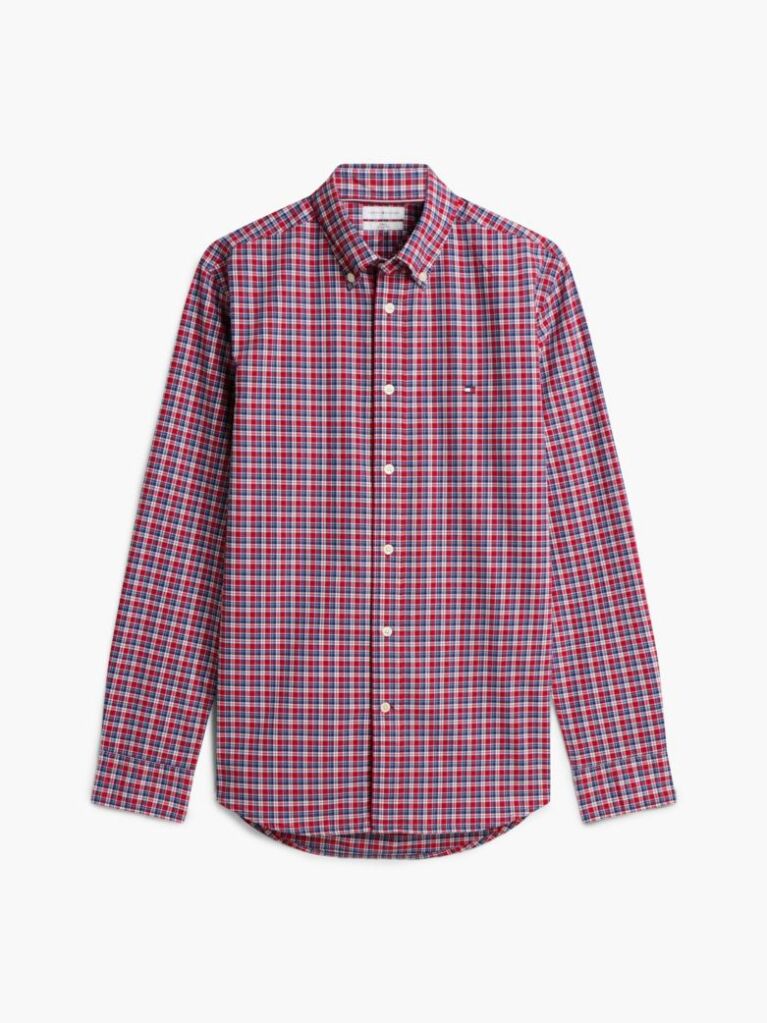 Multi Regular Fit Flex Tartan Poplin Shirt  Men