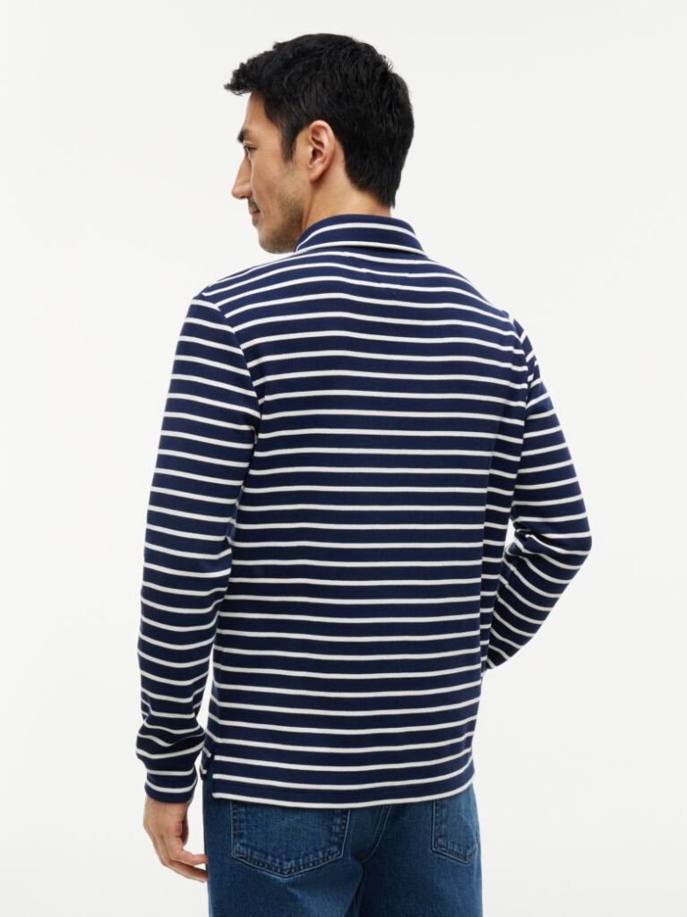 Multi Regular Waffle Long Sleeve Polo Shirt  Men
