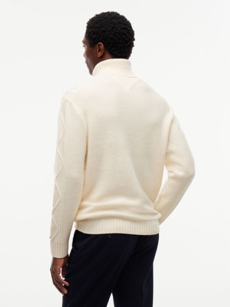 Beige New York Label Wool Blend Jumper With Cashmere  Men