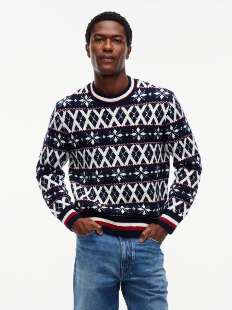 Multi Fair Isle Wool Blend Jumper  Men
